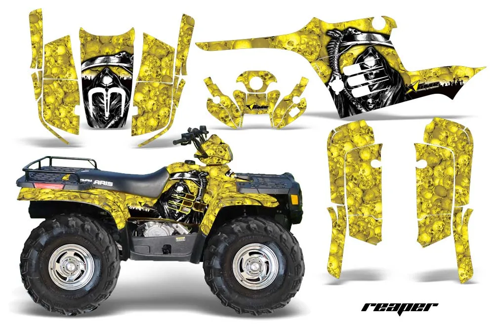 Polaris Sportsman 400 / 500 / 600 / 700 ATV Graphic Kit - 1995-2004 Reaper Yellow