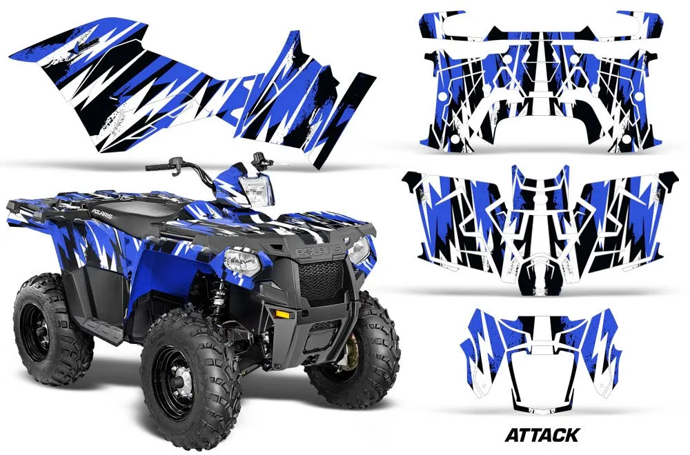 Polaris Sportsman 325ETX / 450 / 570 ATV Graphic Kit - 2014-2017 Attack Blue