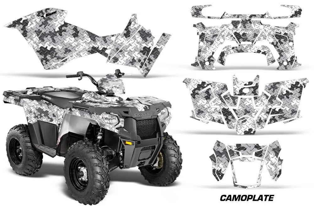 Polaris Sportsman 325ETX / 450 / 570 ATV Graphic Kit - 2014-2017 Camoplate White