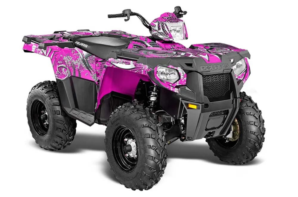 Polaris Sportsman 325ETX / 450 / 570 ATV Graphic Kit - 2014-2017 Deaden Pink