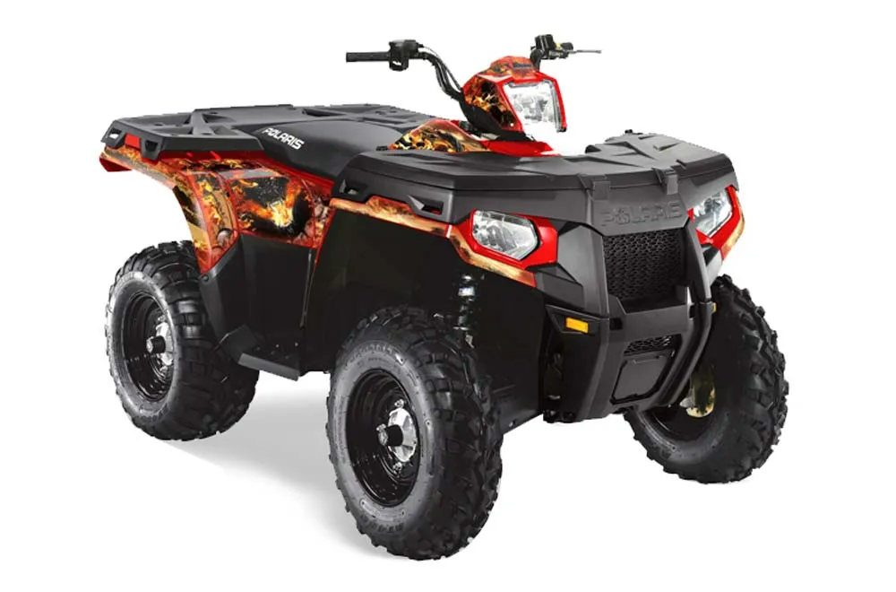 Polaris Sportsman 800 / 500 ATV Graphic Kit - 2005-2010 Firestorm Red