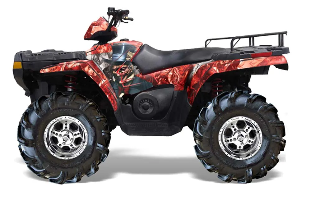 Polaris Sportsman 800 / 500 ATV Graphic Kit - 2005-2010 Mad Hatter Red