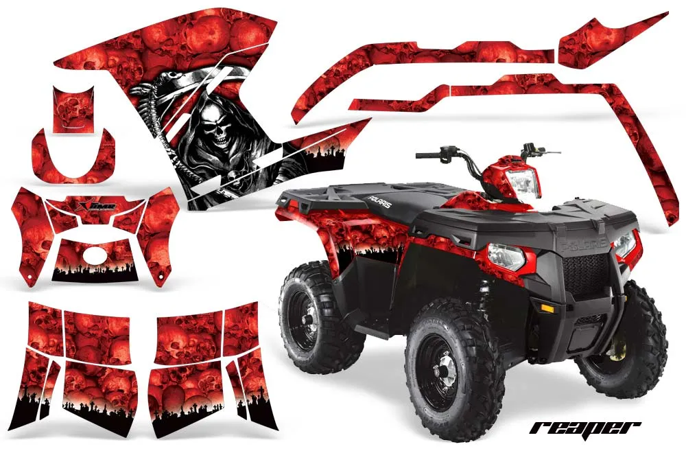 Polaris Sportsman 800 / 500 ATV Graphic Kit - 2005-2010 Reaper Red