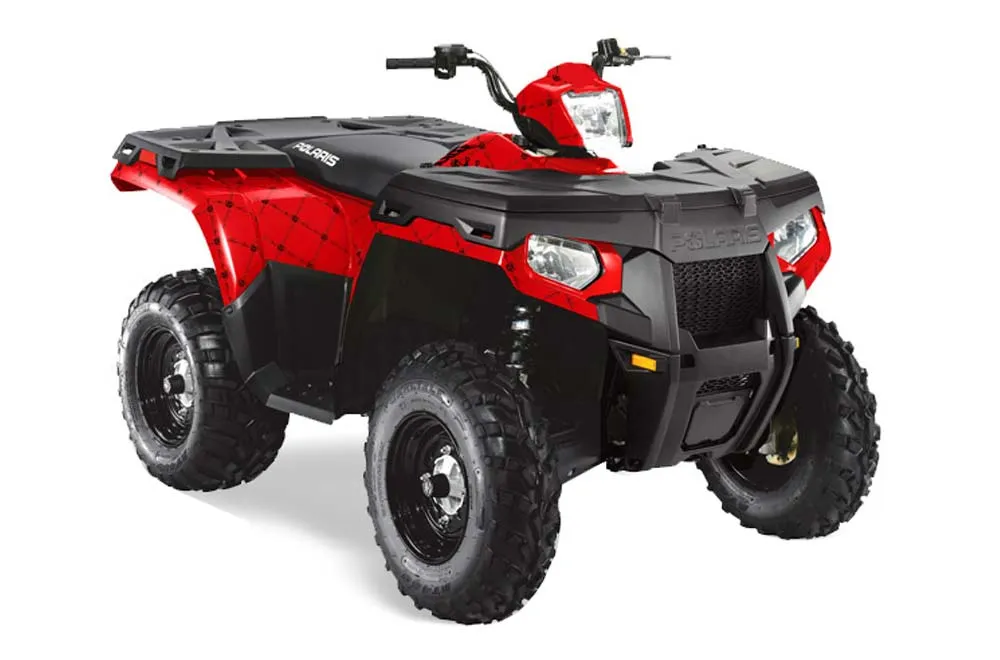 Polaris Sportsman 800 / 500 ATV Graphic Kit - 2005-2010 Silver Star - Reloaded Red