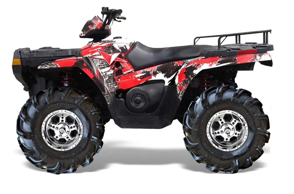 Polaris Sportsman 800 / 500 ATV Graphic Kit - 2005-2010 Street Star Red