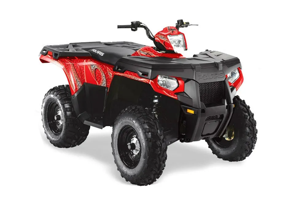 Polaris Sportsman 800 / 500 ATV Graphic Kit - 2011-2015 Tribal Flames Red