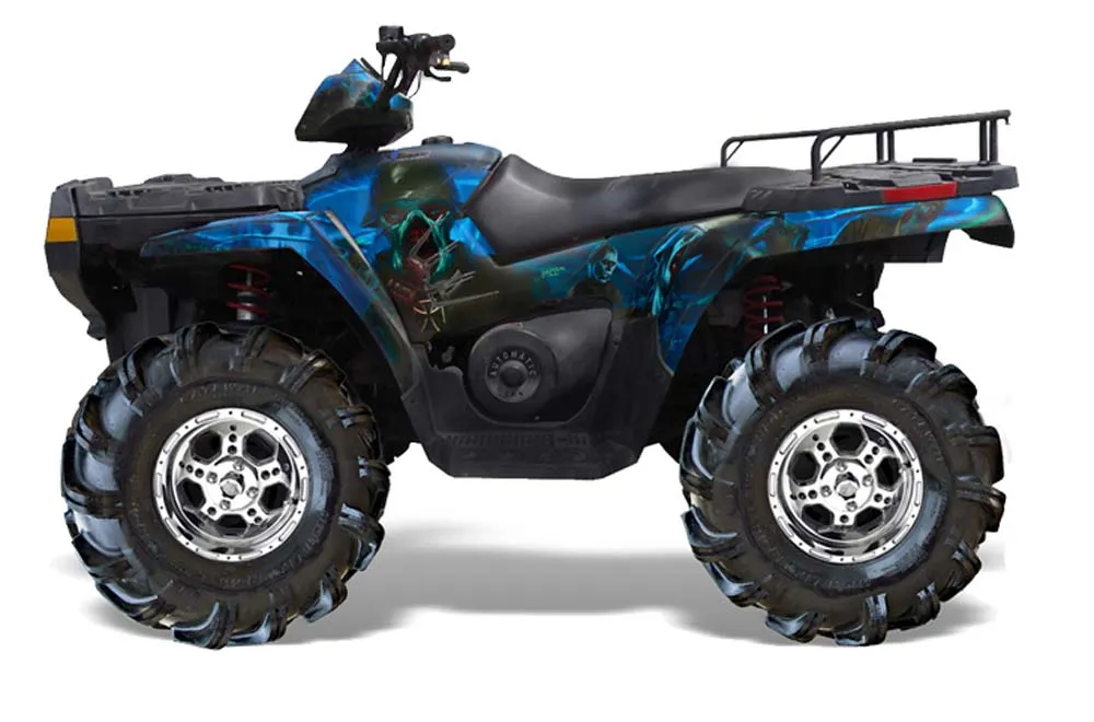Polaris Sportsman 800 / 500 ATV Graphic Kit - 2005-2010 Zombie Trooper Blue