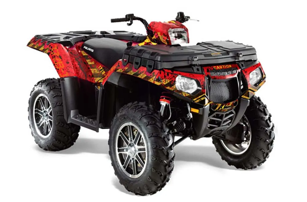 Polaris Sportsman 550 / 850 / 850SP / 1000 ATV Graphic Kit - 2009-2016 Meltdown Red