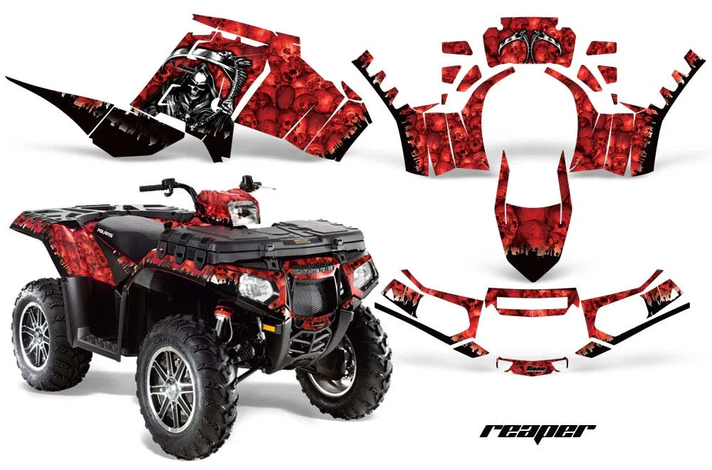 Polaris Sportsman 550 / 850 / 850SP / 1000 ATV Graphic Kit - 2009-2016 Reaper Red