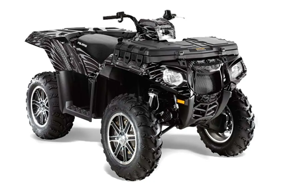 Polaris Sportsman 550 / 850 / 850SP / 1000 ATV Graphic Kit - 2009-2016 Skulls and Hammers Silver