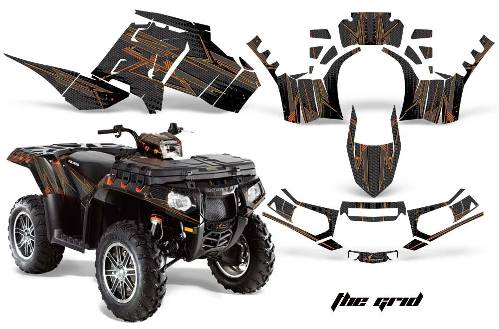 Polaris Sportsman 550 / 850 / 850SP / 1000 ATV Graphic Kit - 2009-2016 The Grid Orange