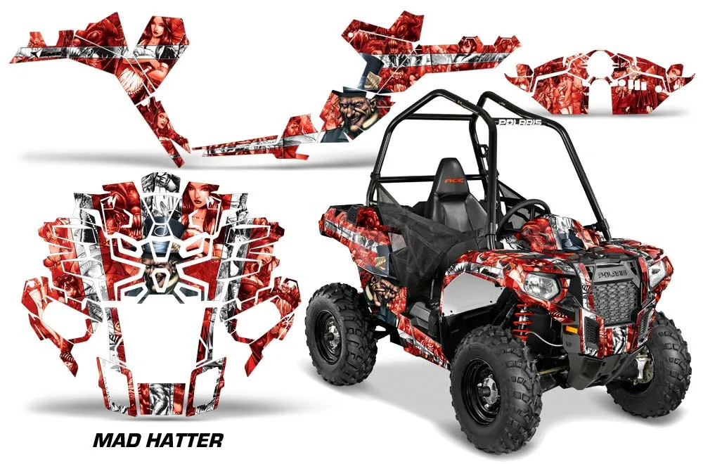 Polaris Sportsman ACE 325 / 570 ATV Graphic Kit - 2014-2016 Mad Hatter Red