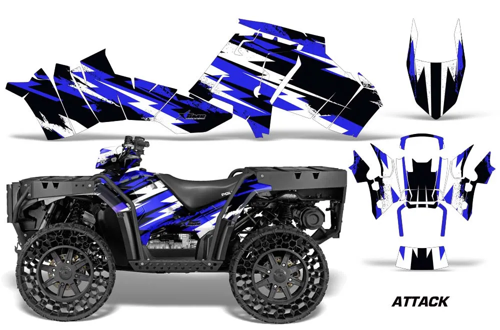 Polaris Sportsman WV850 ATV Graphic Kit - 2012-2015 Attack Blue
