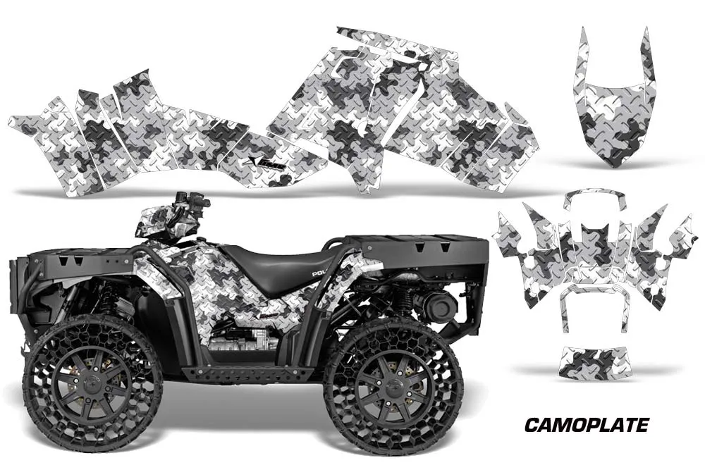 Polaris Sportsman WV850 ATV Graphic Kit - 2012-2015 Camoplate White