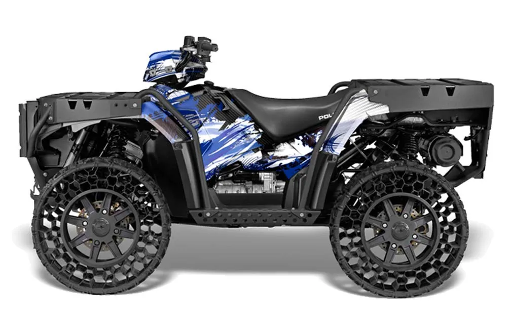 Polaris Sportsman WV850 ATV Graphic Kit - 2012-2015 Carbon X Blue