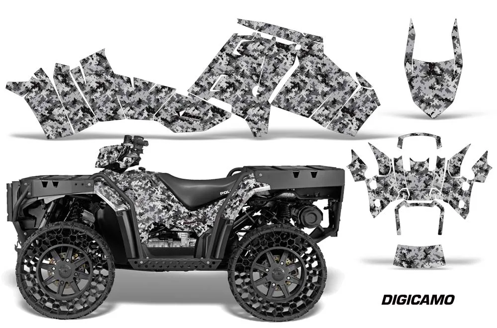 Polaris Sportsman WV850 ATV Graphic Kit - 2012-2015 Digi Camo Silver