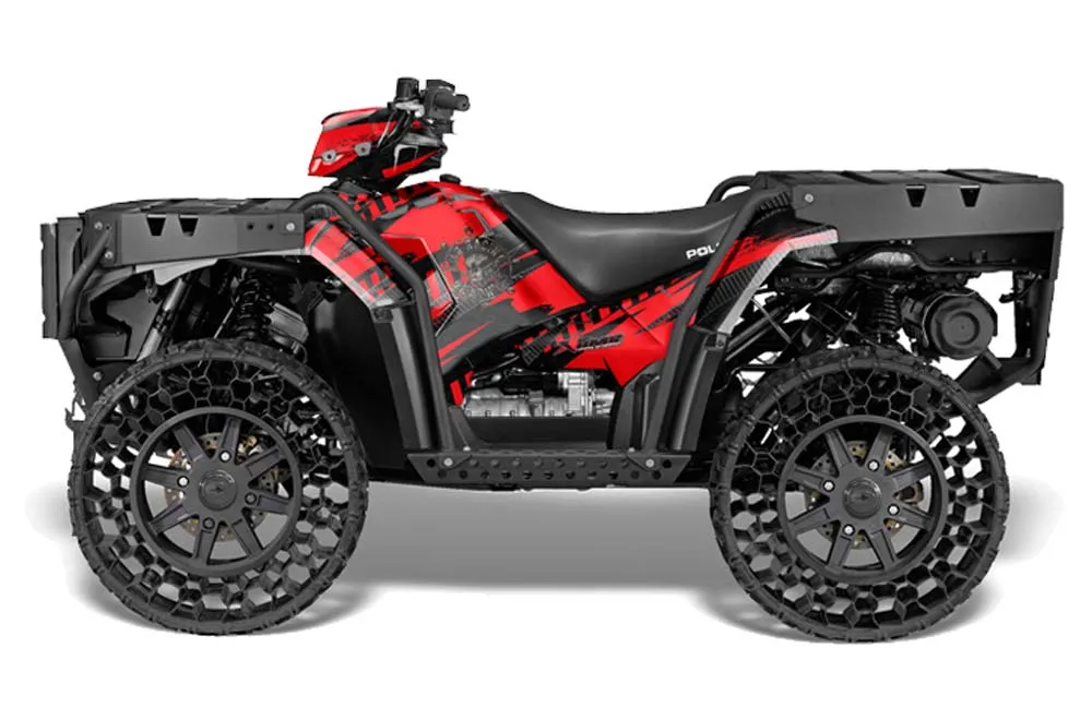 Polaris Sportsman WV850 ATV Graphic Kit - 2012-2015 Nuke Red