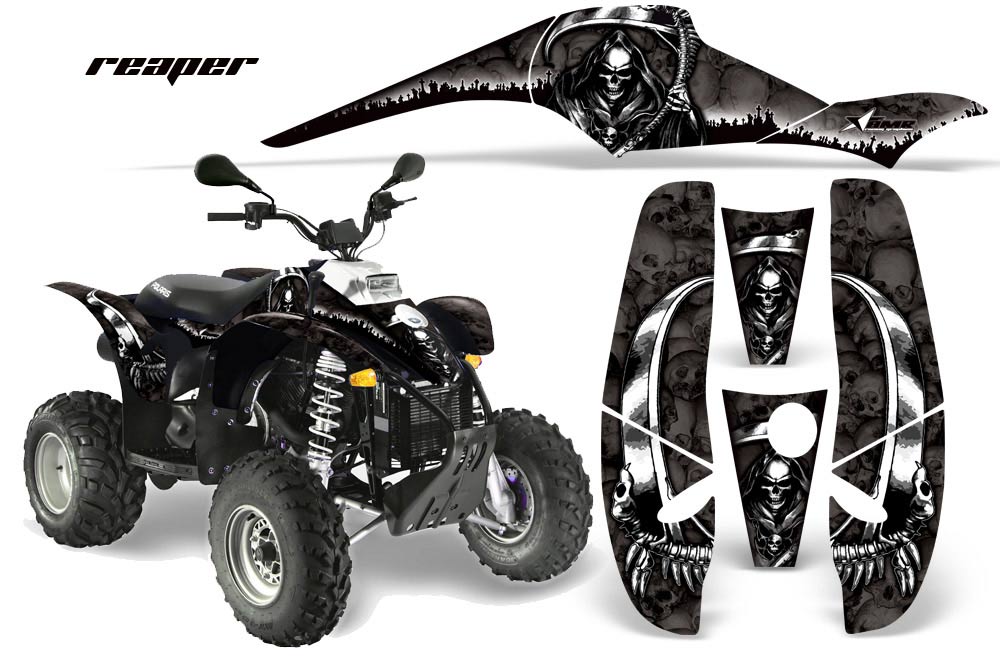 Polaris Trailblazer 350 ATV Graphic Kit - 1985-2009 Reaper Black