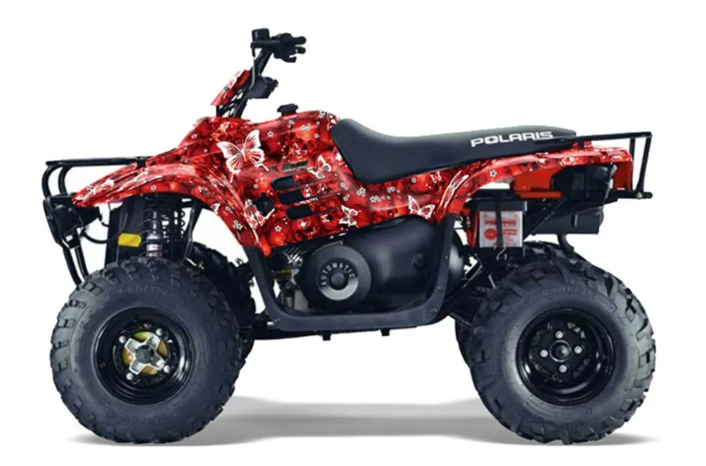 Polaris Trailboss 330 ATV Graphic Kit - 2004-2009 Butterfly Red