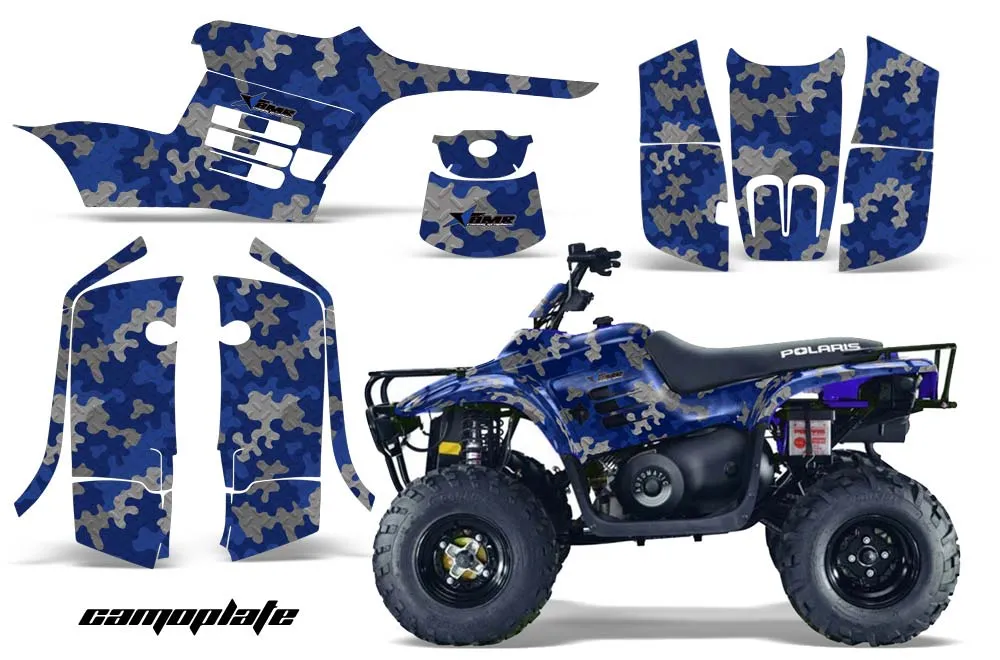 Polaris Trailboss 330 ATV Graphic Kit - 2004-2009 Camoplate Blue