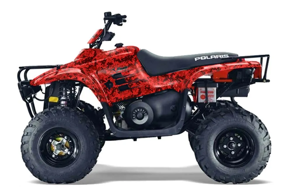 Polaris Trailboss 330 ATV Graphic Kit - 2004-2009 Digicamo Red