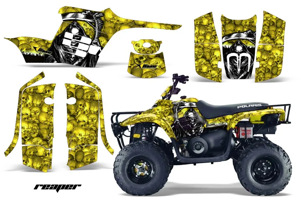 Polaris Trailboss 330 ATV Graphic Kit - 2004-2009 Reaper Yellow