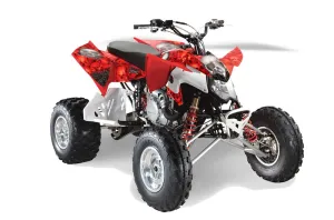 Polaris Outlaw 450 / 500 / 525 ATV Graphic Kit - 2009-2012 Bone Collector Red