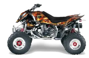Polaris Outlaw 450 / 500 / 525 ATV Graphic Kit - 2006-2008 Firestorm Black