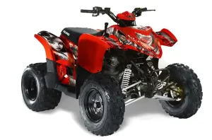 Polaris Phoenix 200 ATV Graphic Kit - 2005-2023 Motorhead Red