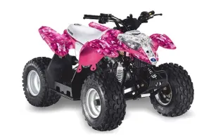 Polaris Predator 50 ATV Graphic Kit - All Years Butterfly Pink