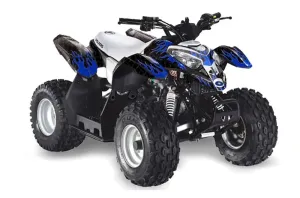 Polaris Predator 50 ATV Graphic Kit - All Years Diamond Flames Blue