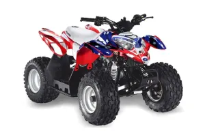 Polaris Predator 50 ATV Graphic Kit - All Years Stars N Stripes Red