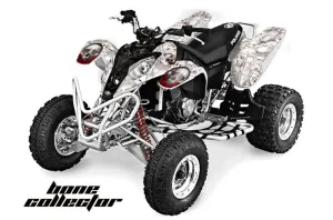 Polaris Predator 500 ATV Graphic Kit - 2002-2011 Bone Collector White