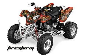 Polaris Predator 500 ATV Graphic Kit - 2002-2011 Firestorm Red