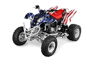 Polaris Predator 500 ATV Graphic Kit - 2002-2011 Stars N Stripes Red