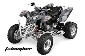 Polaris Predator 500 ATV Graphic Kit - 2002-2011 T Bomber Silver