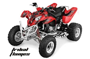 Polaris Predator 500 ATV Graphic Kit - 2002-2011 Tribal Flames Red