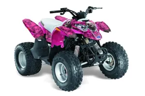 Polaris Predator 90 ATV Graphic Kit - 2002-2011 Bone Collector Pink