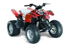 Polaris Predator 90 ATV Graphic Kit - 2002-2011 Carbon X Red