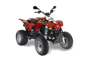 Polaris Scrambler / Trailblazer 500 ATV Graphic Kit - 1985-2009 Firestorm Red