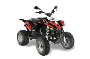 Polaris Scrambler / Trailblazer 500 ATV Graphic Kit - 1985-2009 Tribal Flames Red