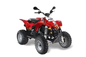 Polaris Scrambler / Trailblazer 500 ATV Graphic Kit - 1985-2009 Vegas Baller Red
