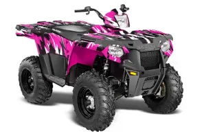 Polaris Sportsman 325ETX / 450 / 570 ATV Graphic Kit - 2014-2017 Attack Pink