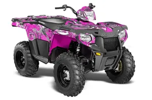Polaris Sportsman 325ETX / 450 / 570 ATV Graphic Kit - 2014-2017 Deaden Pink