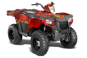 Polaris Sportsman 325ETX / 450 / 570 ATV Graphic Kit - 2014-2017 Meltdown Red