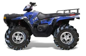 Polaris Sportsman 800 / 500 ATV Graphic Kit - 2005-2010 Carbon X Blue
