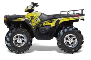 Polaris Sportsman 800 / 500 ATV Graphic Kit - 2005-2010 Carbon X Yellow