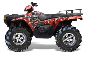 Polaris Sportsman 800 / 500 ATV Graphic Kit - 2005-2010 Mad Hatter Red