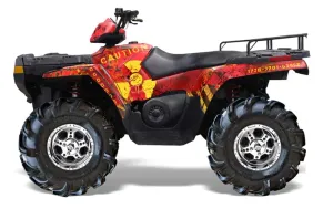 Polaris Sportsman 800 / 500 ATV Graphic Kit - 2005-2010 Meltdown Red