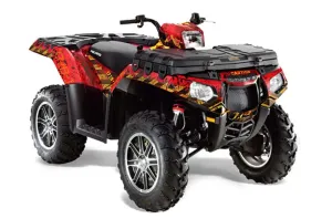 Polaris Sportsman 550 / 850 / 850SP / 1000 ATV Graphic Kit - 2009-2016 Meltdown Red
